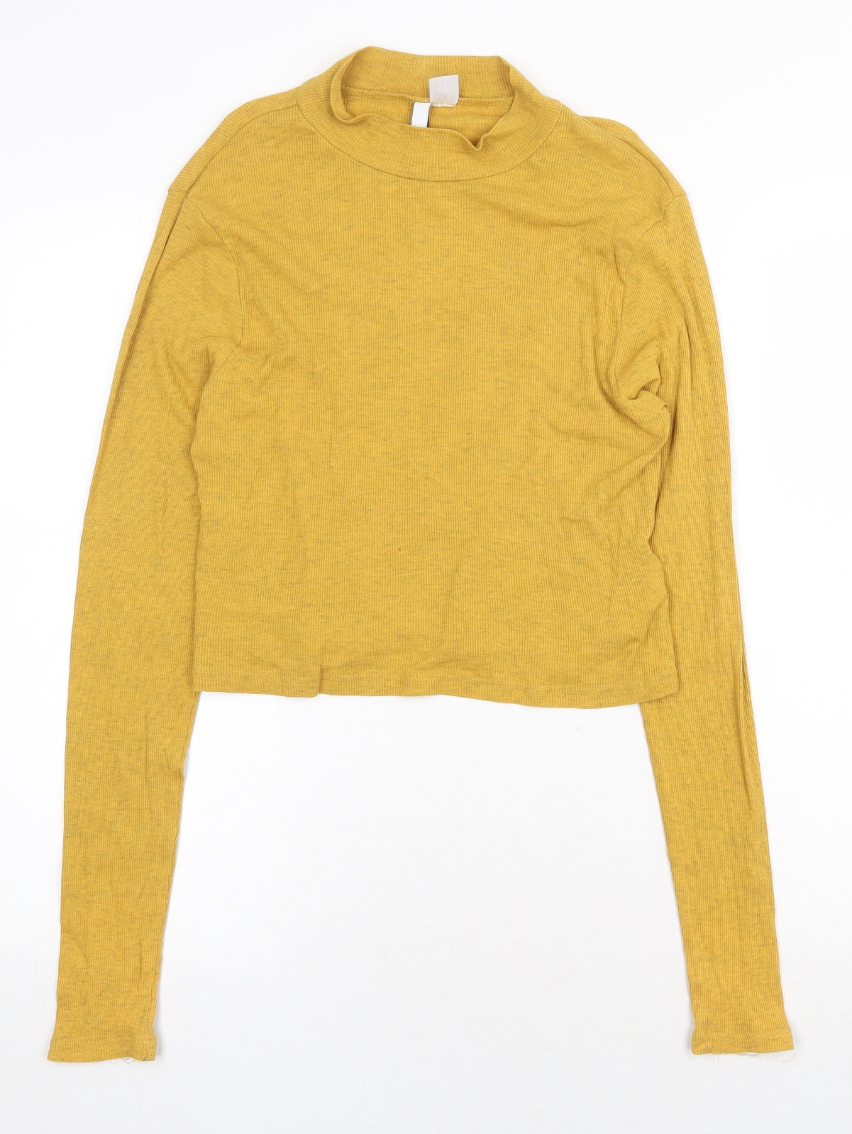 Womens UK Size L H&M Yellow Basic T-Shirt
