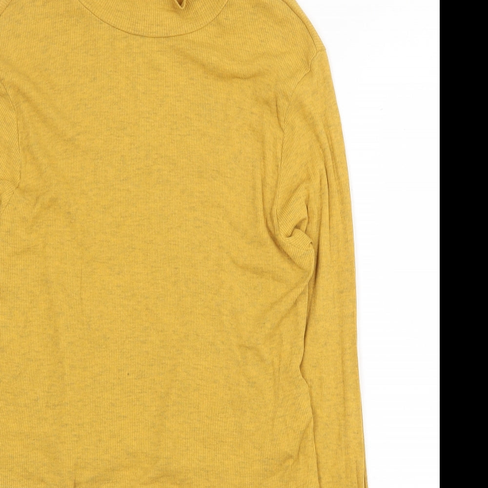 Womens UK Size L H&M Yellow Basic T-Shirt