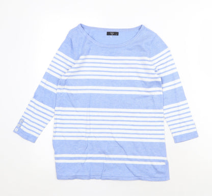 Womens UK Size 8 M&Co Blue Pullover Jumper