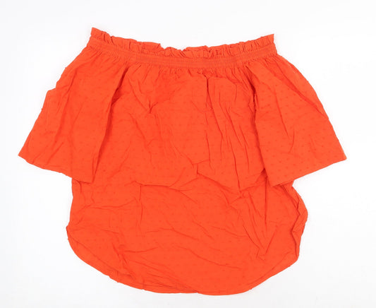 Womens UK Size 6 H&M Orange Basic Blouse
