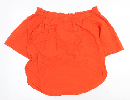 Womens UK Size 6 H&M Orange Basic Blouse