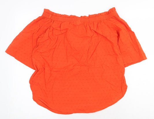 Womens UK Size 6 H&M Orange Basic Blouse