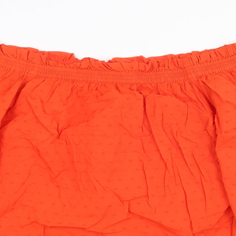 Womens UK Size 6 H&M Orange Basic Blouse