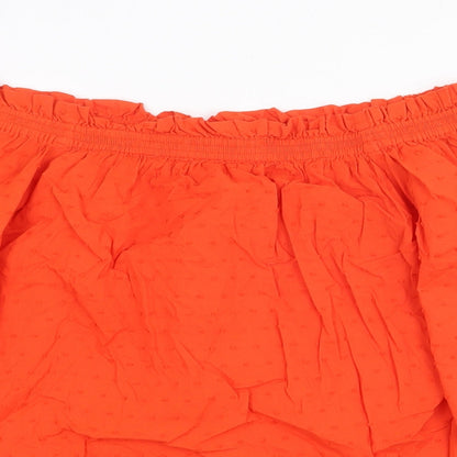 Womens UK Size 6 H&M Orange Basic Blouse