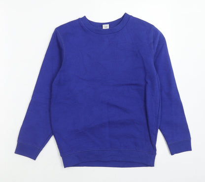TU Boys Blue Cotton Pullover Sweatshirt Size 7 Years Pullover