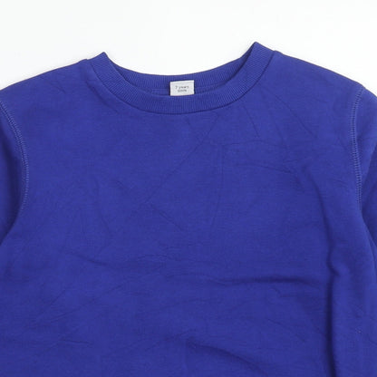 TU Boys Blue Cotton Pullover Sweatshirt Size 7 Years Pullover