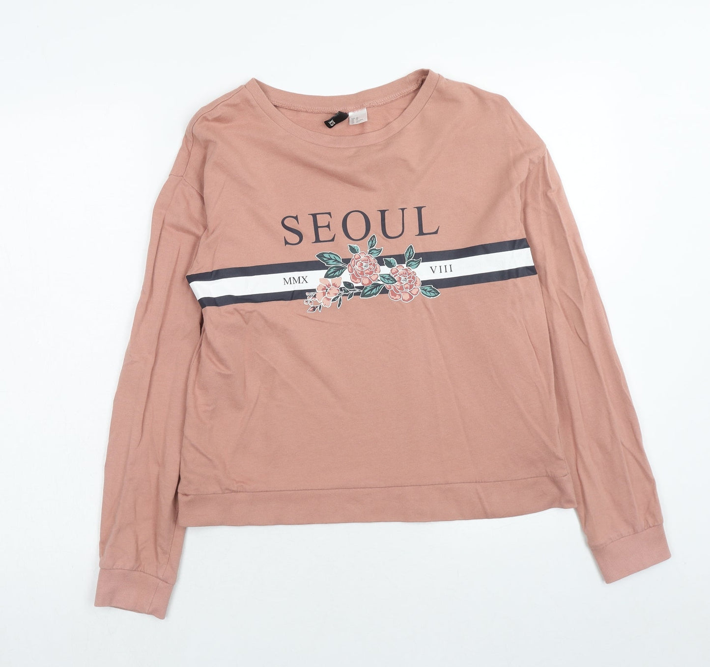 H&M Womens Pink Cotton Pullover Sweatshirt Size XS Pullover - Seoul