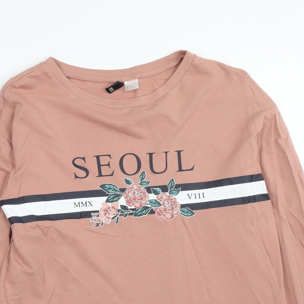 H&M Womens Pink Cotton Pullover Sweatshirt Size XS Pullover - Seoul