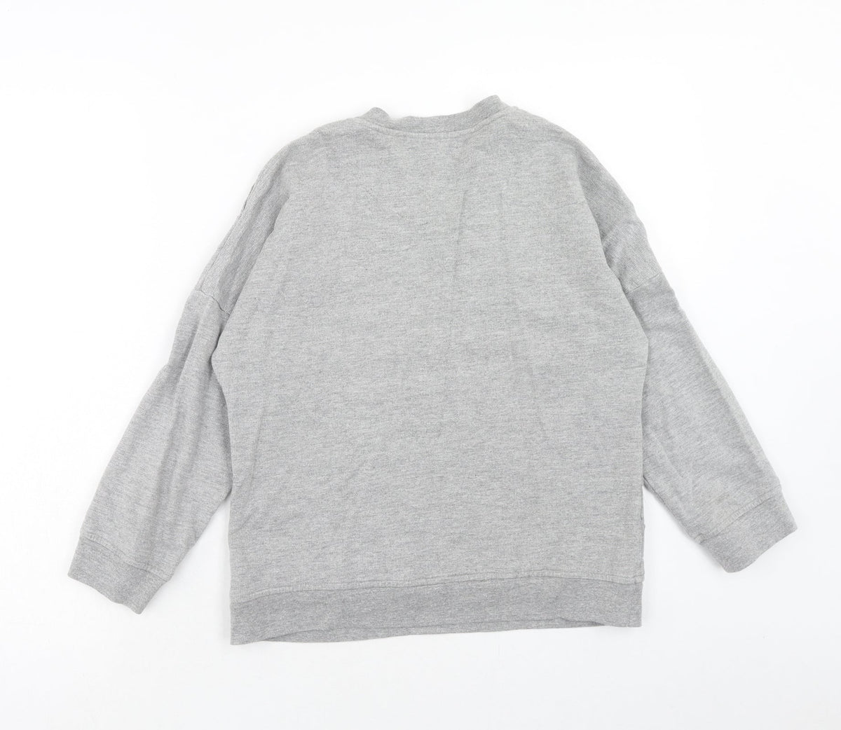 Topshop Womens Grey Cotton Pullover Sweatshirt Size 10 Pullover