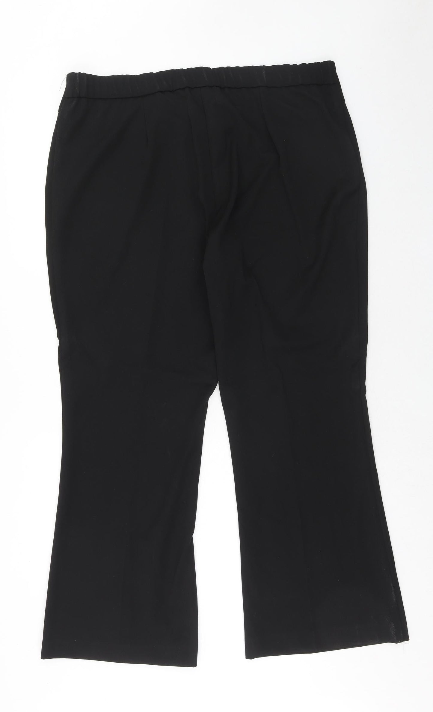 Savoir Womens Black Polyester Trousers Size 20 Regular Zip