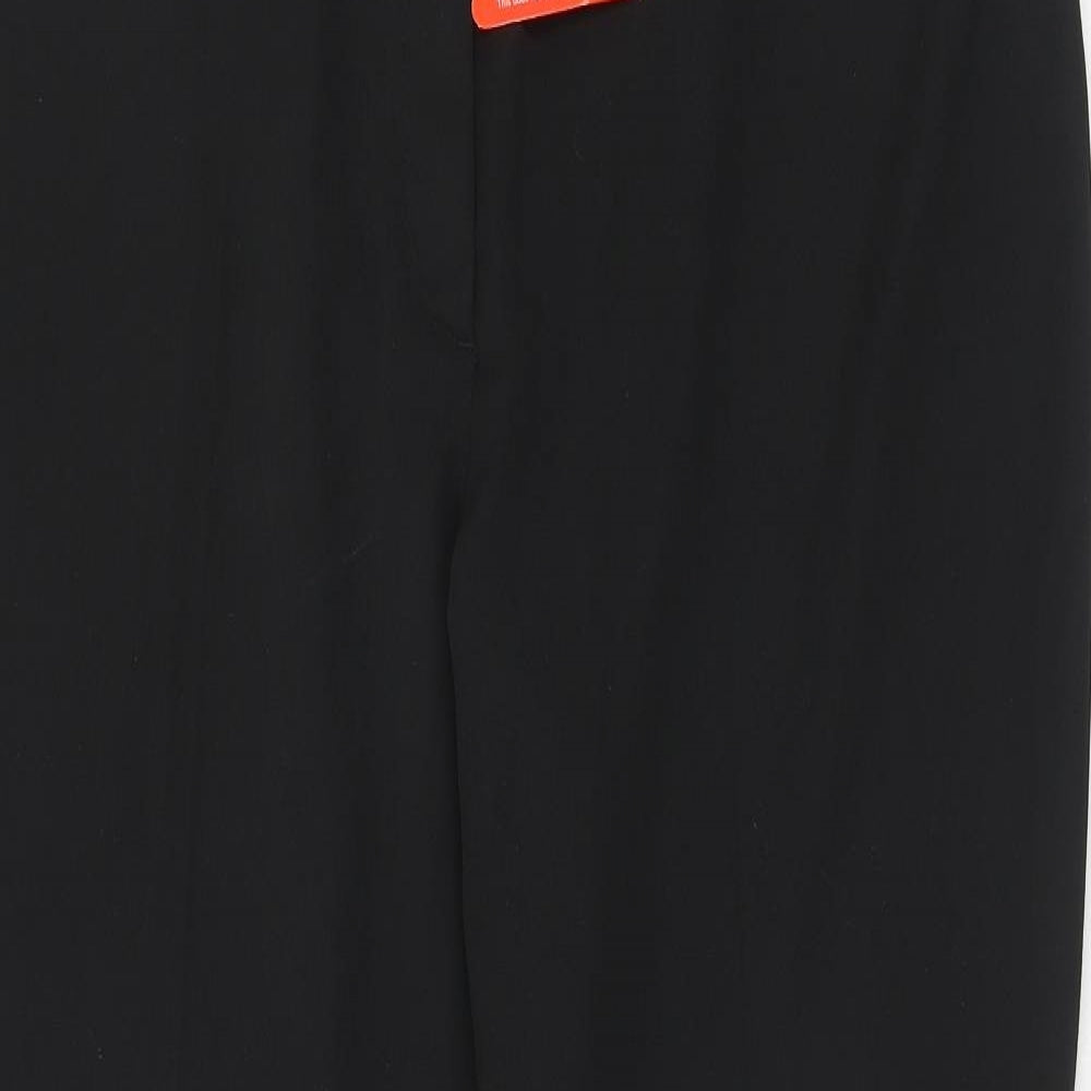 Savoir Womens Black Polyester Trousers Size 20 Regular Zip