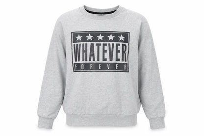 Whatever Forever Womens Grey Cotton Pullover Sweatshirt Size S Pullover