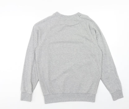 Whatever Forever Womens Grey Cotton Pullover Sweatshirt Size S Pullover