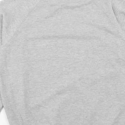 Whatever Forever Womens Grey Cotton Pullover Sweatshirt Size S Pullover