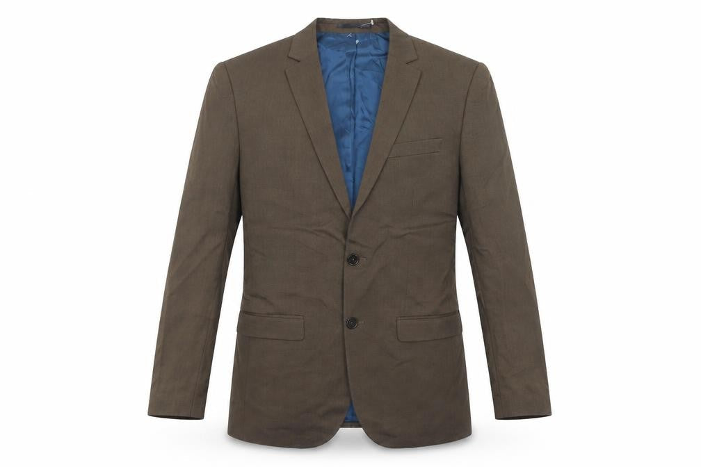 Mens UK Size 40 River Island Regular Brown Suit Jacket