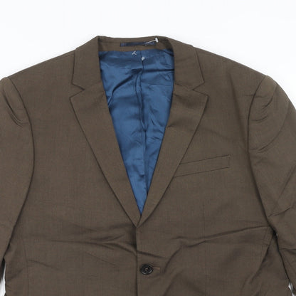 Mens UK Size 40 River Island Regular Brown Suit Jacket
