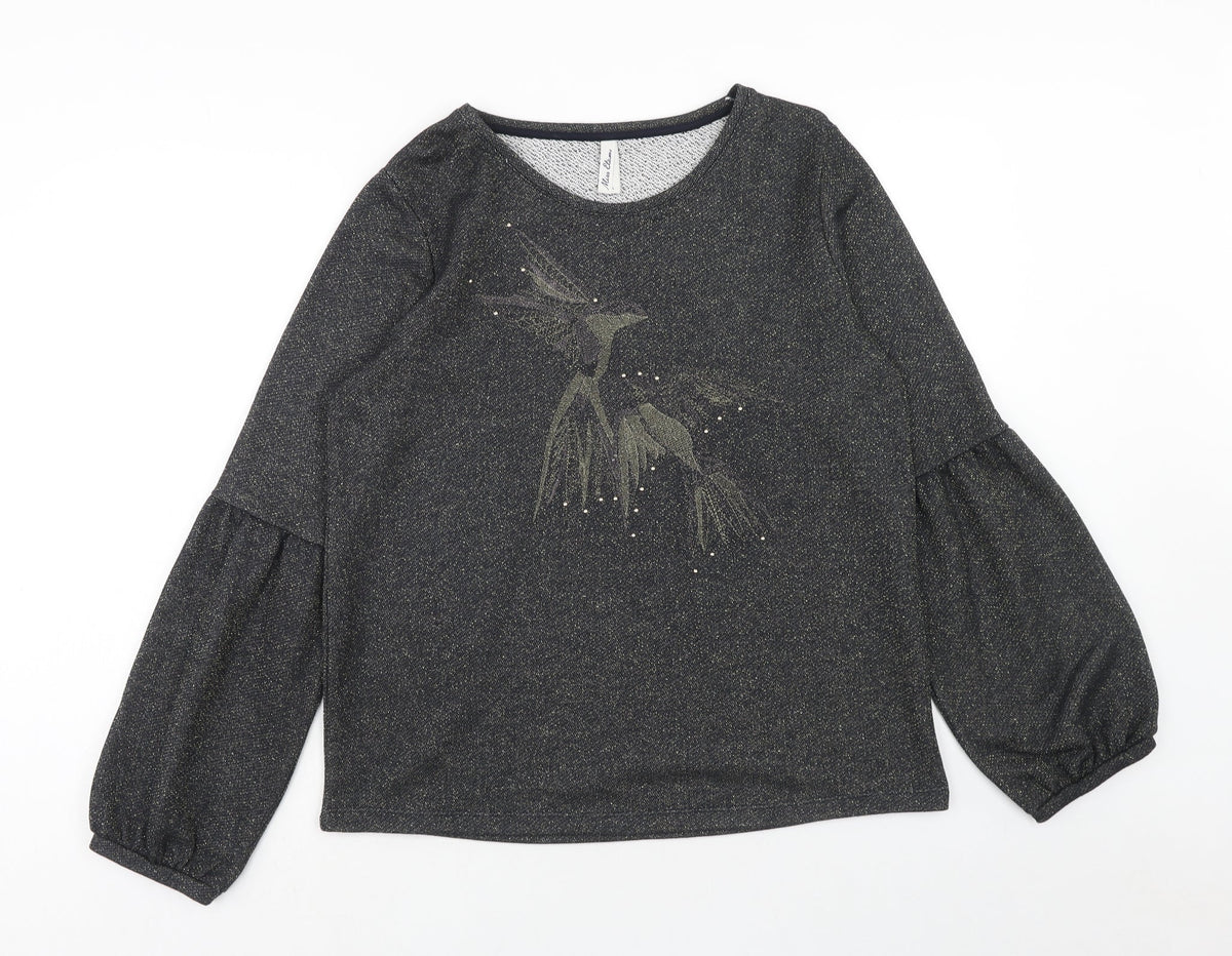 Miss Etam Womens Black Polyester Pullover Sweatshirt Size L Pullover - Birds