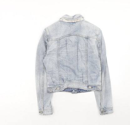 Matalan Womens Blue Jacket Size 8 Button