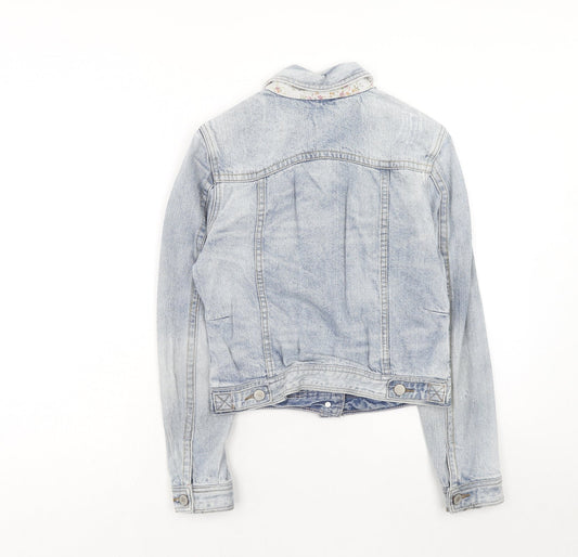 Matalan Womens Blue Jacket Size 8 Button