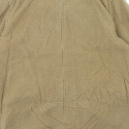 Classics Womens Brown Overcoat Coat Size 16 Button