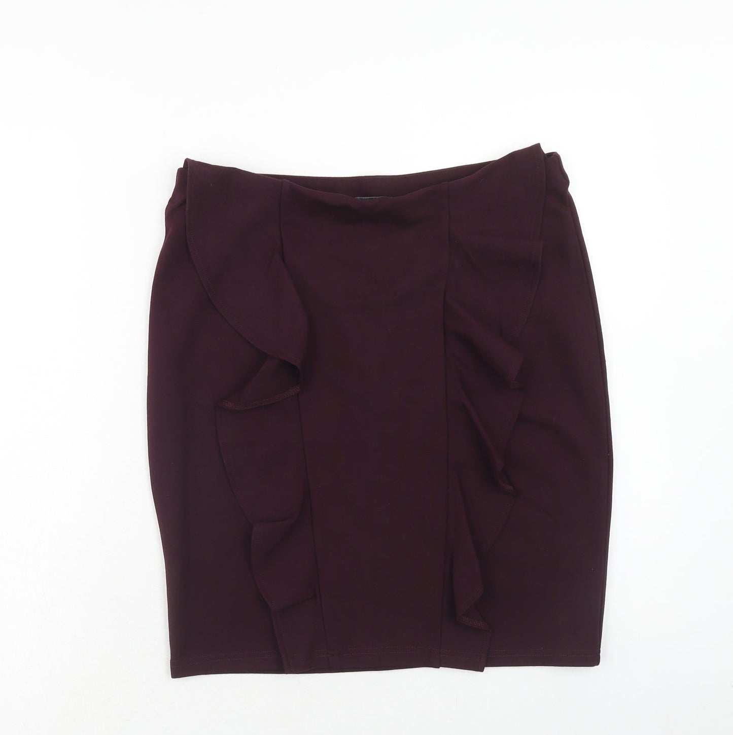 Dorothy Perkins Womens Purple Viscose Straight & Pencil Skirt Size 12