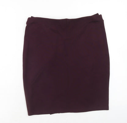 Dorothy Perkins Womens Purple Viscose Straight & Pencil Skirt Size 12