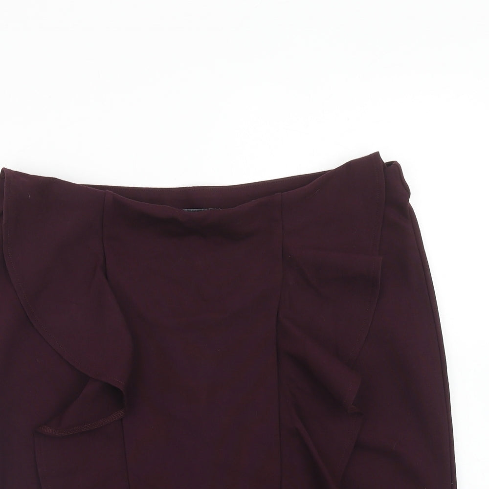 Dorothy Perkins Womens Purple Viscose Straight & Pencil Skirt Size 12