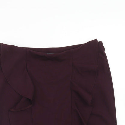 Dorothy Perkins Womens Purple Viscose Straight & Pencil Skirt Size 12