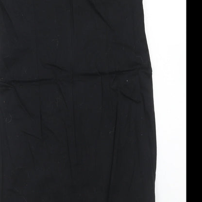 ASOS Womens Black Polyester Mini Size 10 Off the Shoulder Zip