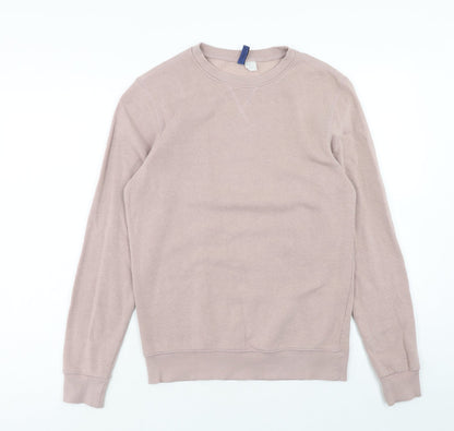 Mens UK Size XS H&M Pink Pullover Sweatshirt