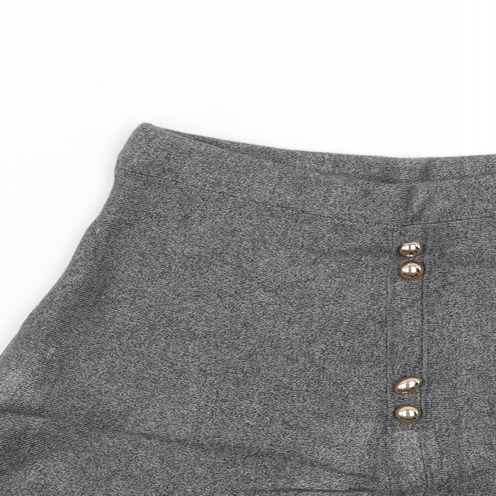 Atmosphere Womens Grey Viscose A-Line Skirt Size 8