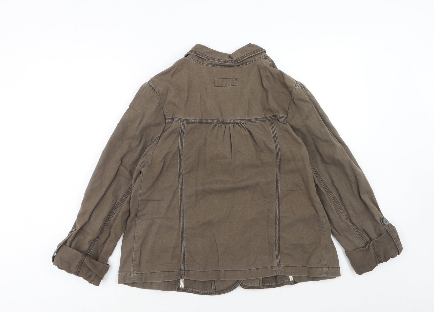 Liz Lange Womens Brown Jacket Blazer Size M Button