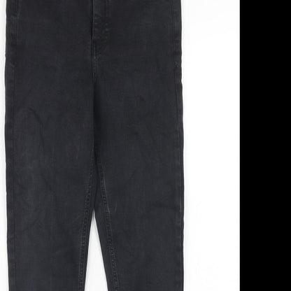 Topshop Womens Black Cotton Skinny Jeans Size 28 in L30 in Regular Zip