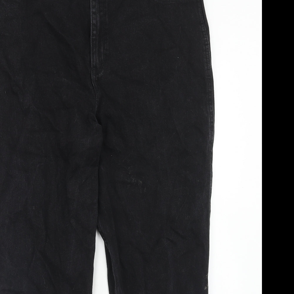 Hollister Womens Black Cotton Tapered Jeans Size 33 in L27 in Regular Zip
