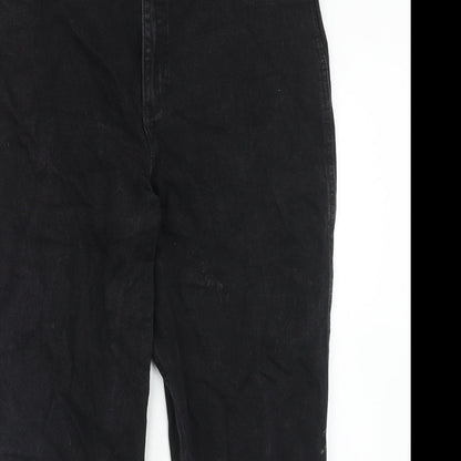 Hollister Womens Black Cotton Tapered Jeans Size 33 in L27 in Regular Zip