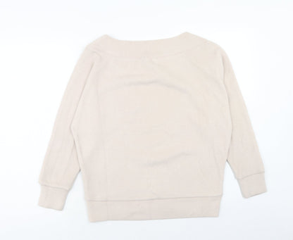New Look Womens Beige Polyester Pullover Sweatshirt Size S Pullover