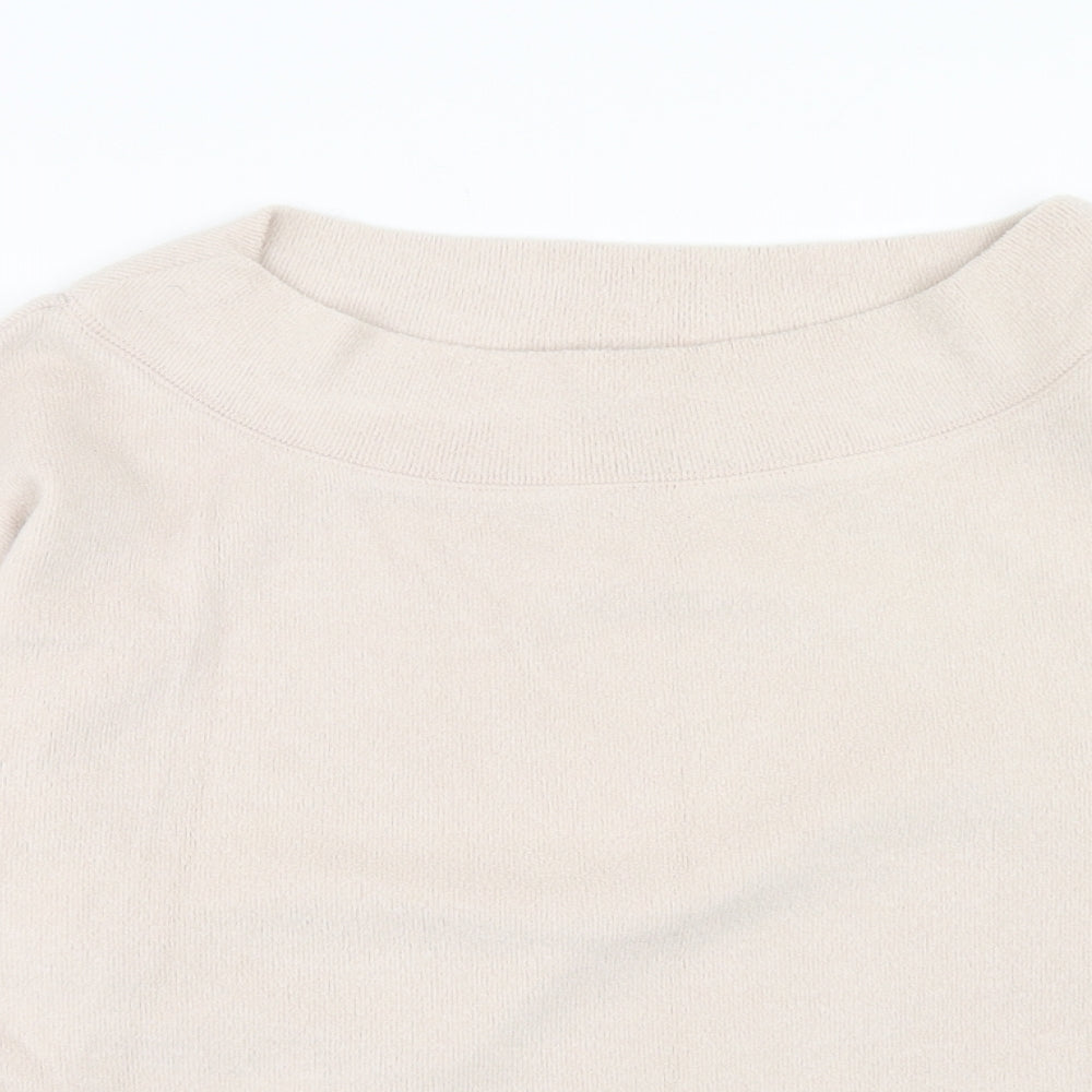 New Look Womens Beige Polyester Pullover Sweatshirt Size S Pullover