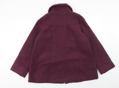 Ann De Lancay Womens Purple Jacket Blazer Size 16 Button