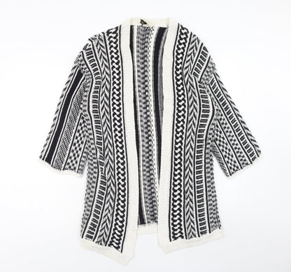 Womens UK Size M Papaya Black Cardigan Jumper
