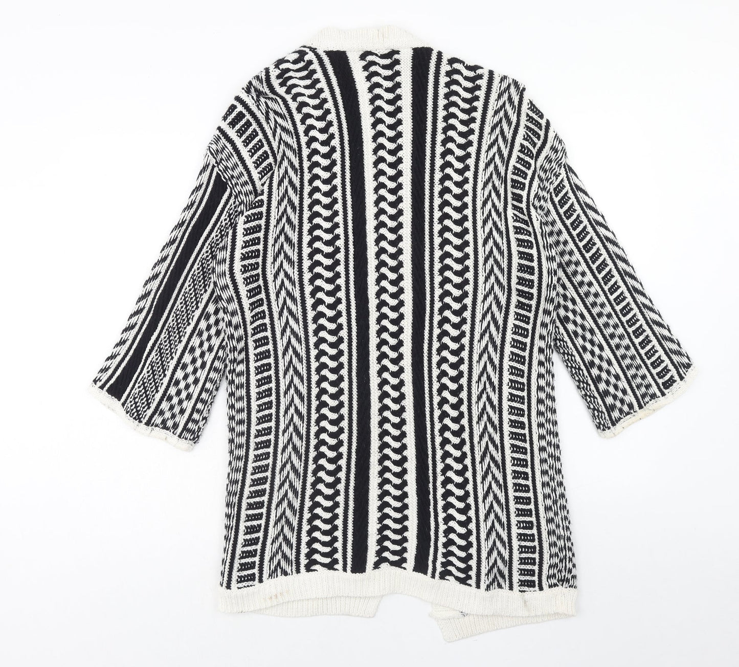 Womens UK Size M Papaya Black Cardigan Jumper
