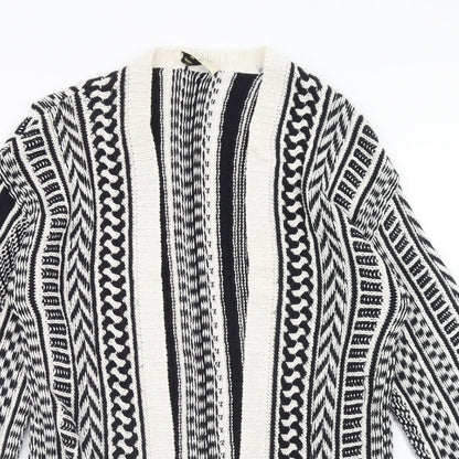 Womens UK Size M Papaya Black Cardigan Jumper