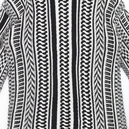 Womens UK Size M Papaya Black Cardigan Jumper