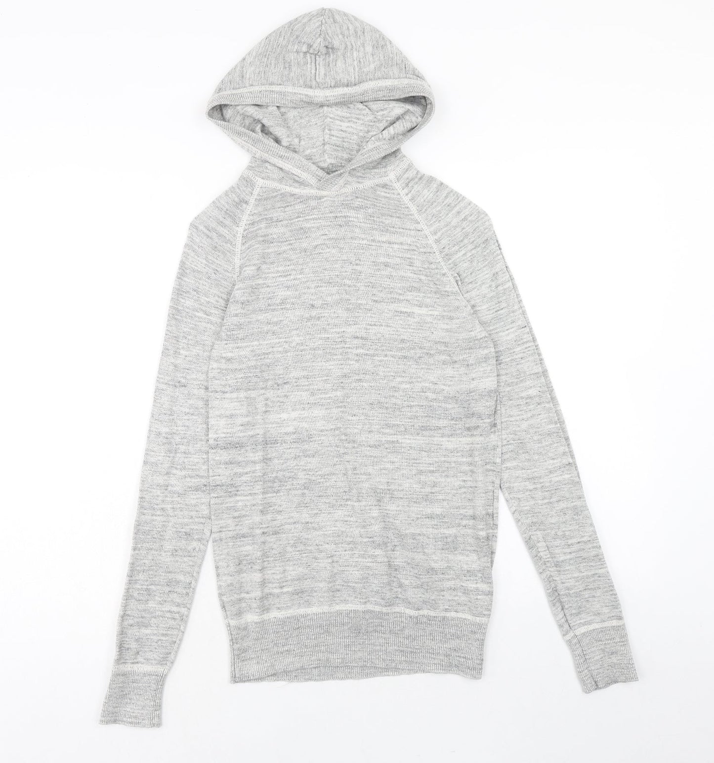 H&M Womens Grey Cotton Pullover Hoodie Size XS Pullover