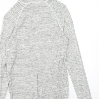 H&M Womens Grey Cotton Pullover Hoodie Size XS Pullover