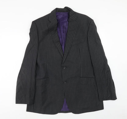 Mens UK Size 40 Impressions Regular Black Suit Jacket