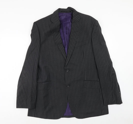Mens UK Size 40 Impressions Regular Black Suit Jacket