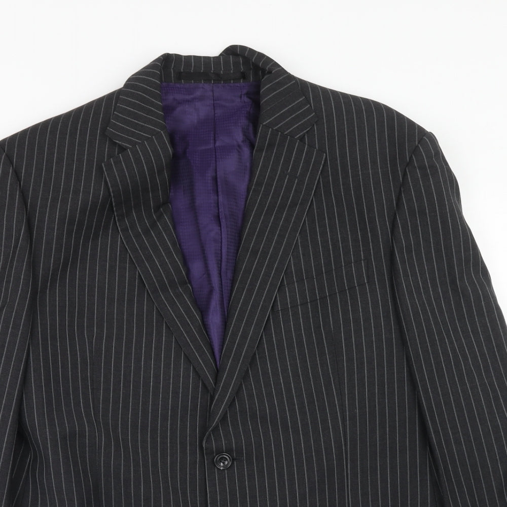 Mens UK Size 40 Impressions Regular Black Suit Jacket