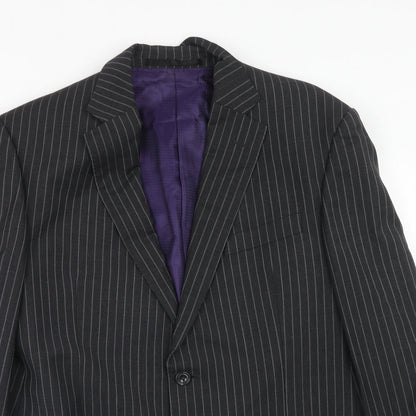 Mens UK Size 40 Impressions Regular Black Suit Jacket