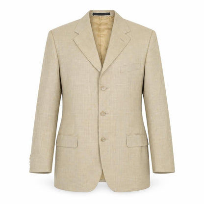 Mens UK Size 38 Preworn Regular Beige Suit Jacket