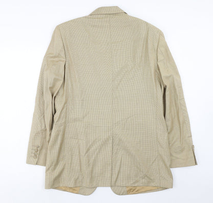 Mens UK Size 38 Preworn Regular Beige Suit Jacket
